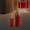 Northlight LED Lighted Candles Outdoor Christmas Decorations - 22.75" - Red - Set Of 2 -Northlight GUEST ee41d135 ba89 41e2 b9a0 2887dc0405f8