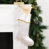 Northlight 20.5" White And Gold Glitter Poinsettia Christmas Stocking 1 Northlight 20.5" White And Gold Glitter Poinsettia Christmas Stocking -Northlight GUEST ef0bf9c2 2382 49fe 8395 e80d7c8ccc94