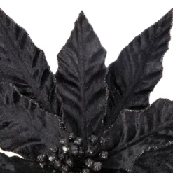 Northlight 26" Black Glittered Poinsettia Christmas Stem Spray -Northlight GUEST efcf6319 4b0e 43cd a5ef ce3d14a2d5e3