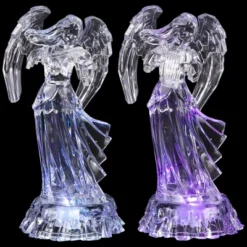 Northlight LED Lighted Color Changing Angel Acrylic Christmas Decorations - 9" - Set Of 2 -Northlight GUEST f0a99a72 0f9c 4d26 9886 409508c909c4
