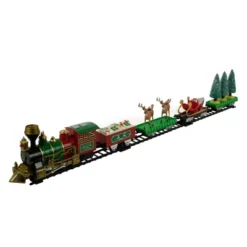 Northlight 22pc Battery Operated Lighted And Animated Christmas Train Set With Working Smokestack
