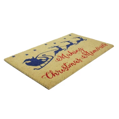 Northlight Santa And Reindeer Making Christmas Memories Doormat 18" X 30" 3 Northlight Santa And Reindeer Making Christmas Memories Doormat 18" X 30"