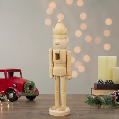Northlight 14.75" Unfinished Paintable Wooden Christmas Nutcracker With A Crown 3 Northlight 14.75" Unfinished Paintable Wooden Christmas Nutcracker With A Crown