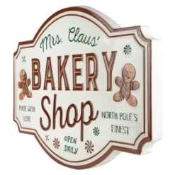 Northlight 18" Mrs. Claus' Bakery Shop Metal Christmas Wall Sign 12 Northlight 18" Mrs. Claus' Bakery Shop Metal Christmas Wall Sign -Northlight GUEST fc3507e9 77d2 45f8 a3c3 170eae682419