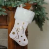 Northlight 19" Ivory White And Gold "Joy" Christmas Stocking With White Faux Fur Cuff -Northlight GUEST fe0bc88b 563b 4bde 9982 e9711c1c7216